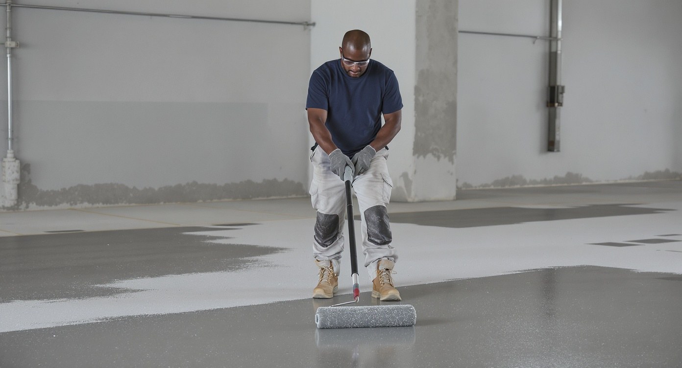 Commercial showroom floor installation